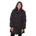 Women's Puffy Coat with Large Pockets and Faux Fur Hood