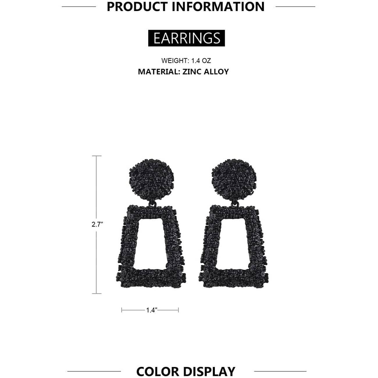 Women's Rectangular Geometric Drop Earrings