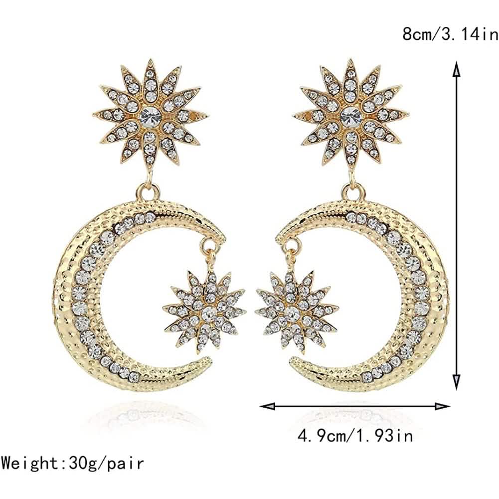 Women's Rhinestone Punk Earrings