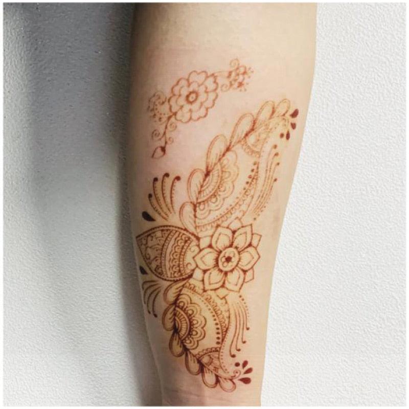 Womens Rose Tattoo Temporary Waterproof Body Tattoos Luxury Flower Design Modern Sticker