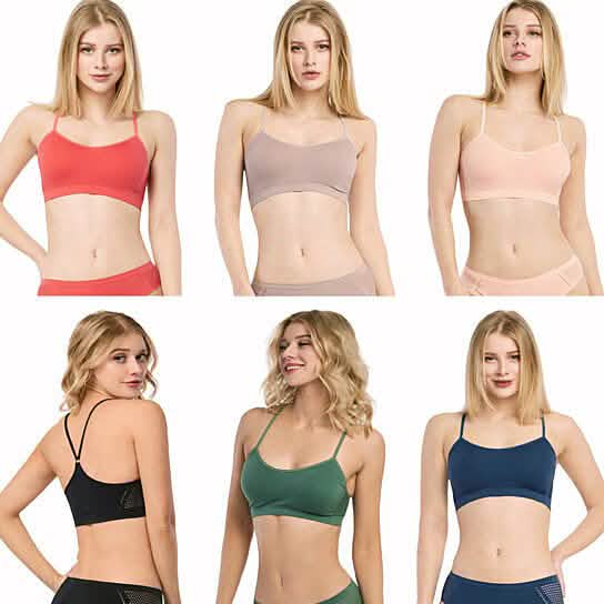 Women's Seamless Mesh Racerback Bralette Sports Bras