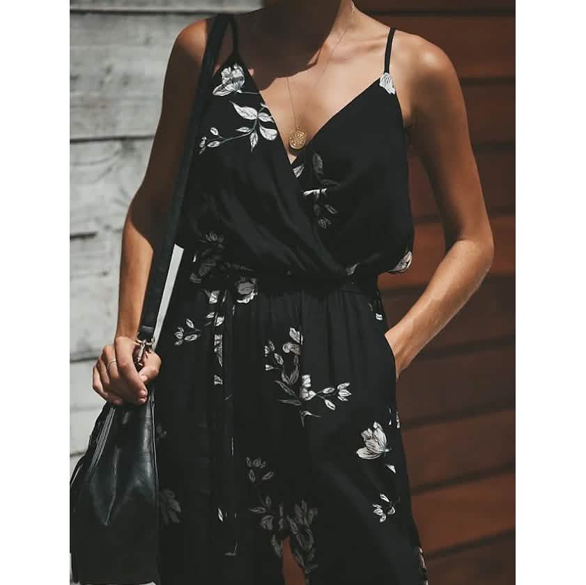 Women's Sexy Casual Daily V Neck Jumpsuit