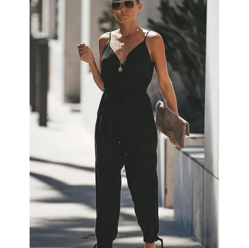 Women's Sexy Casual Daily V Neck Jumpsuit