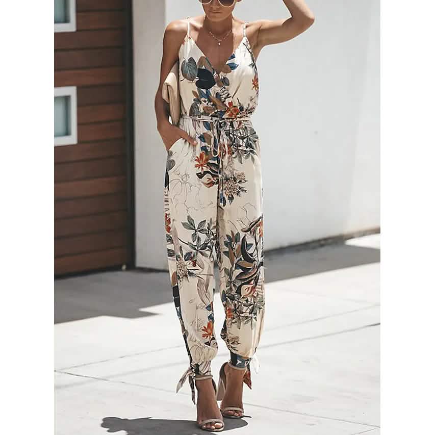 Women's Sexy Casual Daily V Neck Jumpsuit