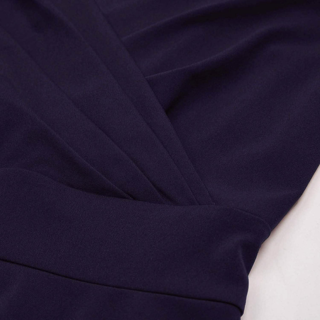 Women's Sleeveless Wrap V-Neck A-line Bridesmaid Cocktail Party Dress