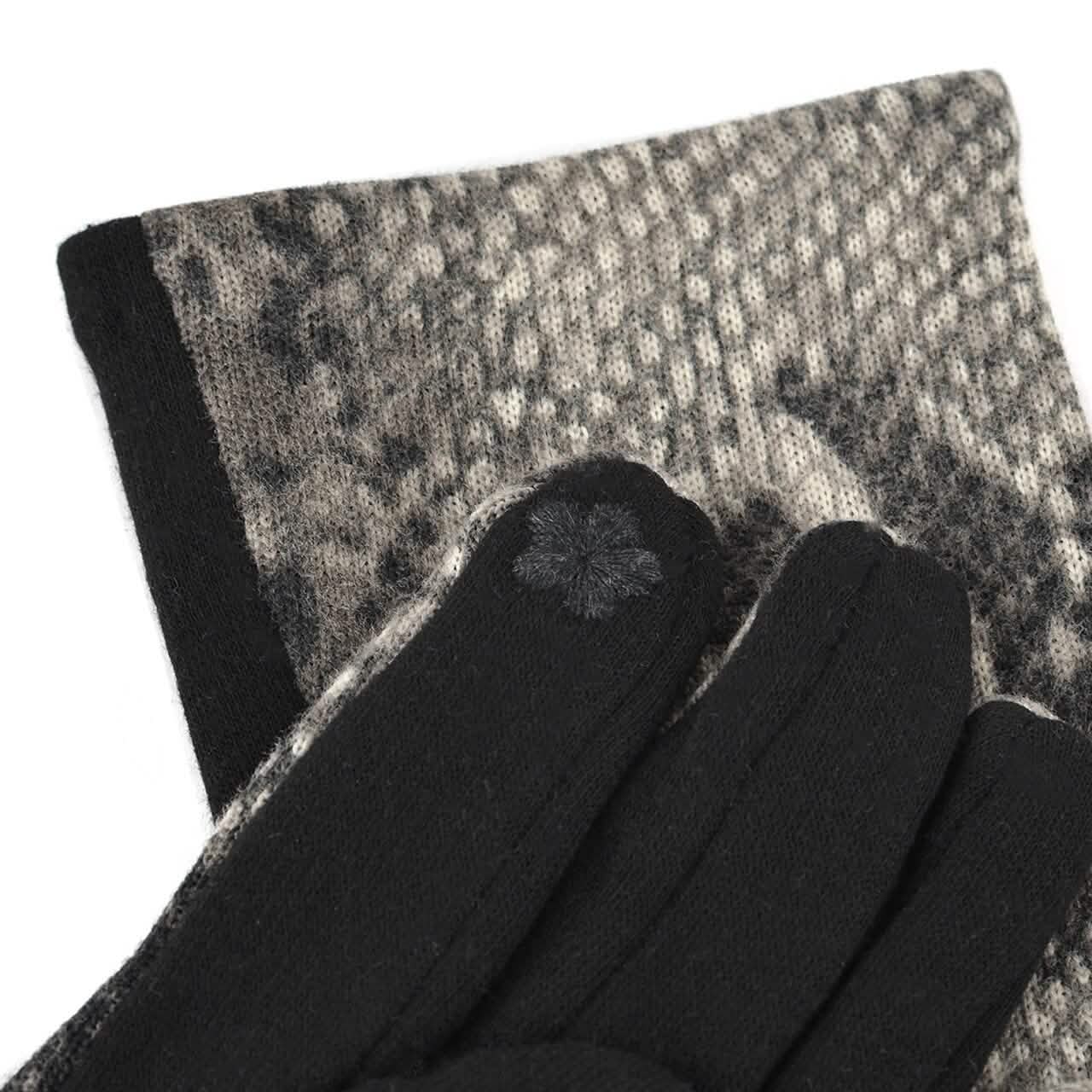 Women's Snakeskin Print Winter Touch Screen Gloves