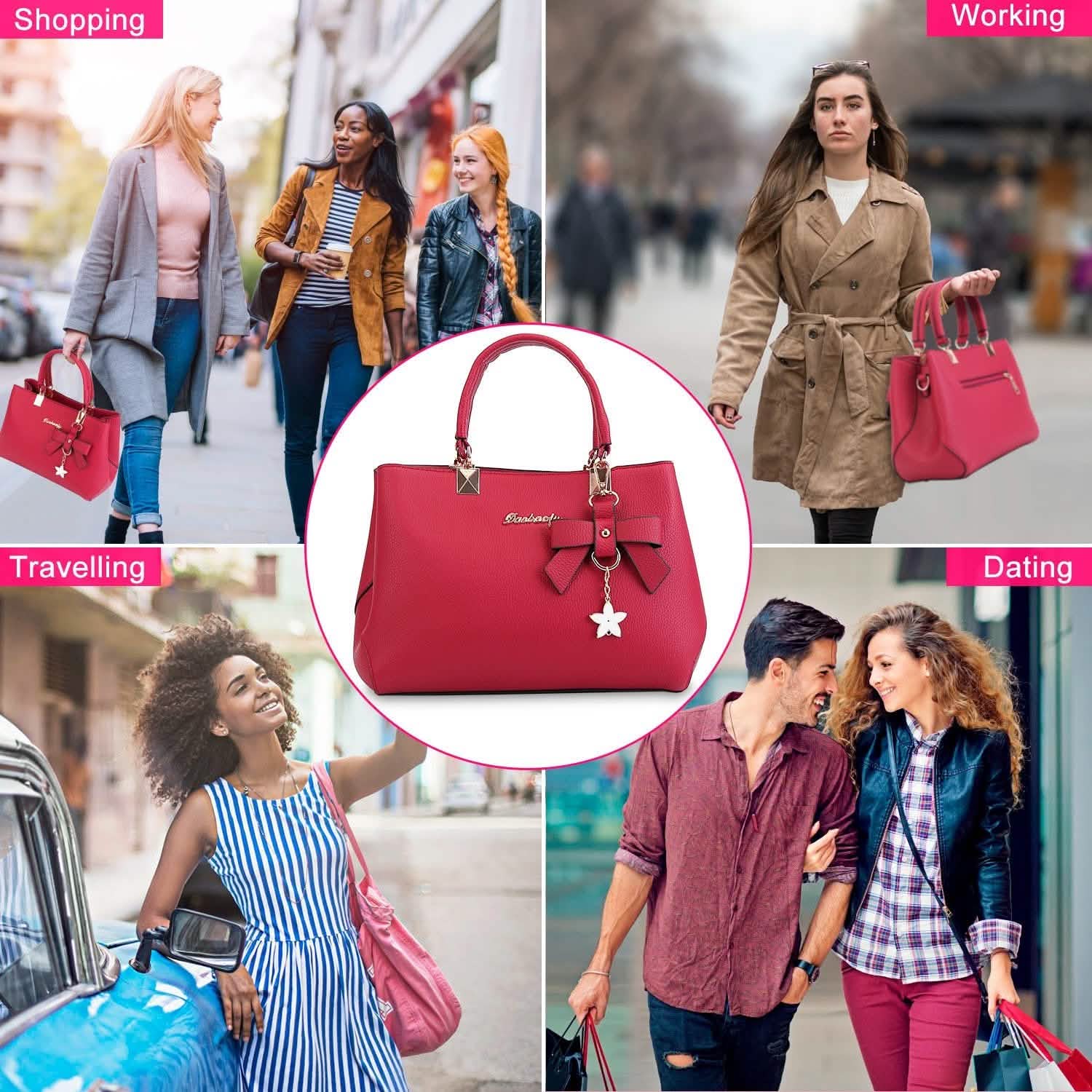 Women's Soft Leather Handbag Tote Shoulder Crossbody Bag