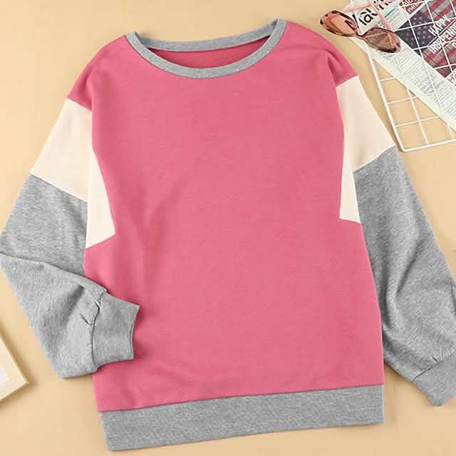 Women's Sweatshirt Pullover Color Block Patchwork