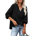 Women's V-neck Pullover Hoodie Sweater
