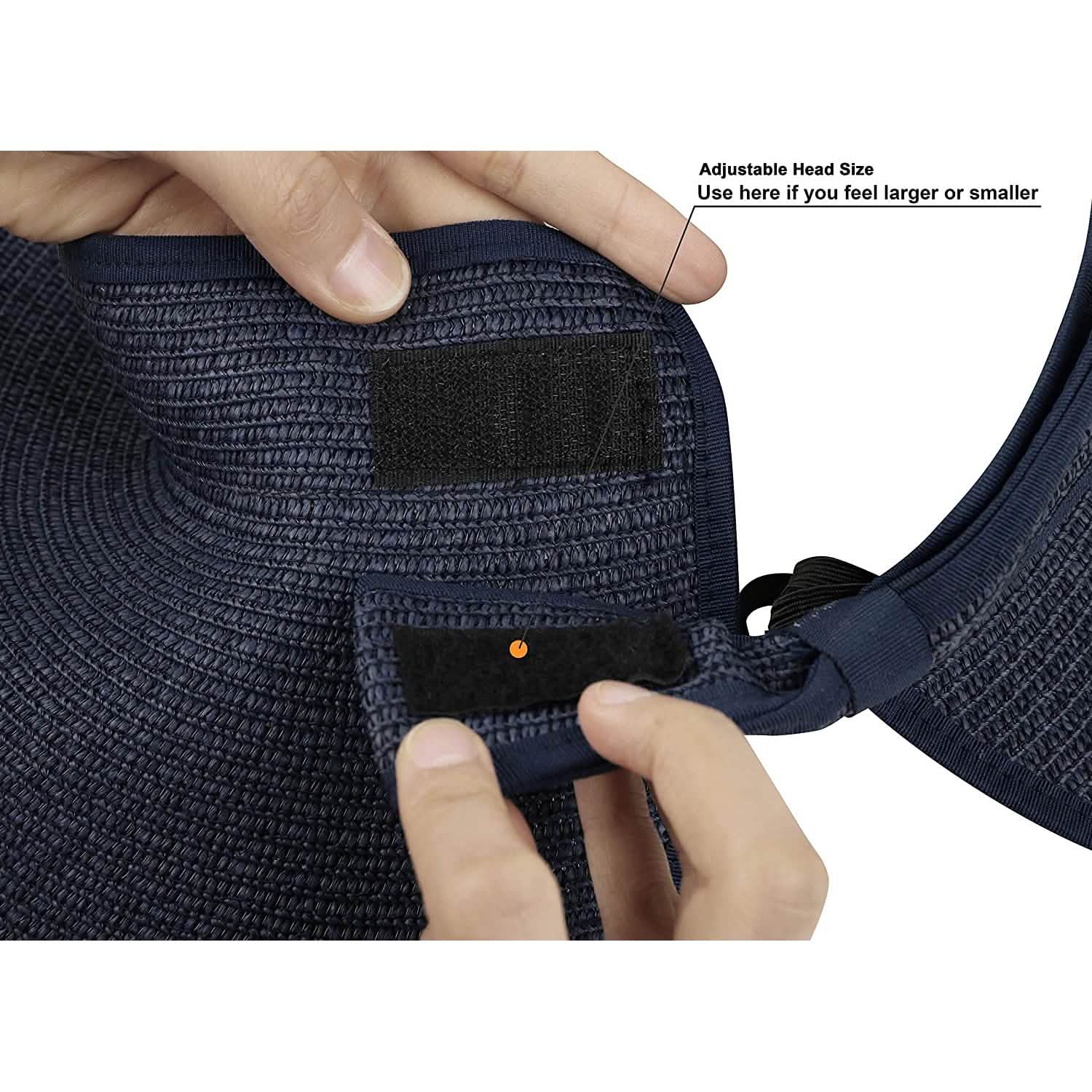 Women's Wide Brim Roll-up Straw Sun Hat Sun Visor