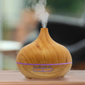 Wood Grain Ultrasonic Cool Mist Diffuser With 7 Color LED Lights