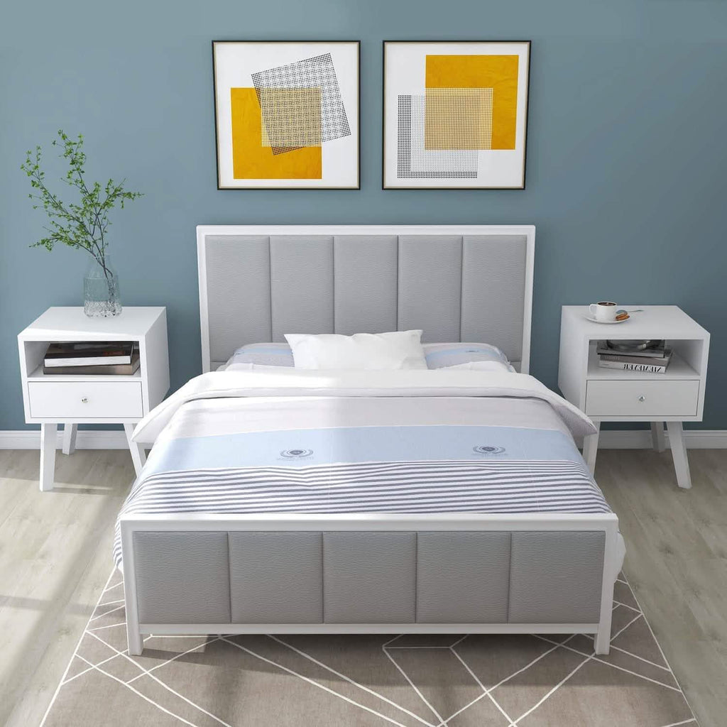 Wood Nightstand with Drawer