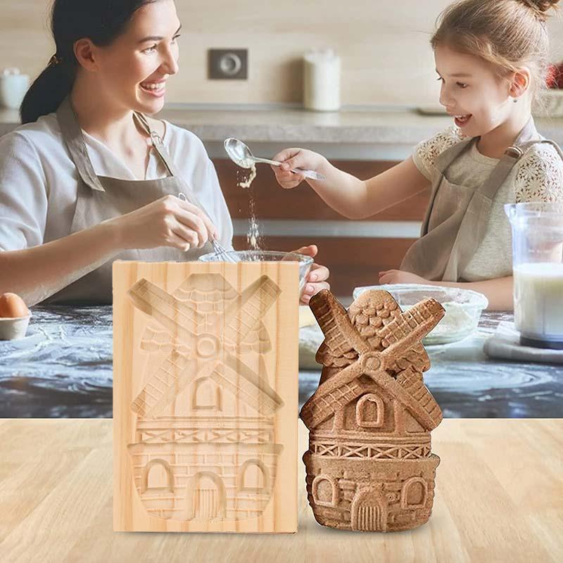 Wooden Cookie Mold Cutter Wooden Gingerbread Cookie Moulds Press 3D Cake Embossing Baking Mold Rose Flower Cutter Bakery Gadgets Cookies, Wooden Cookie Cutter, Funny Wooden Cookie Molds For Baking, Gingerbread Mold, Pine Cone Mold, Cake Mold