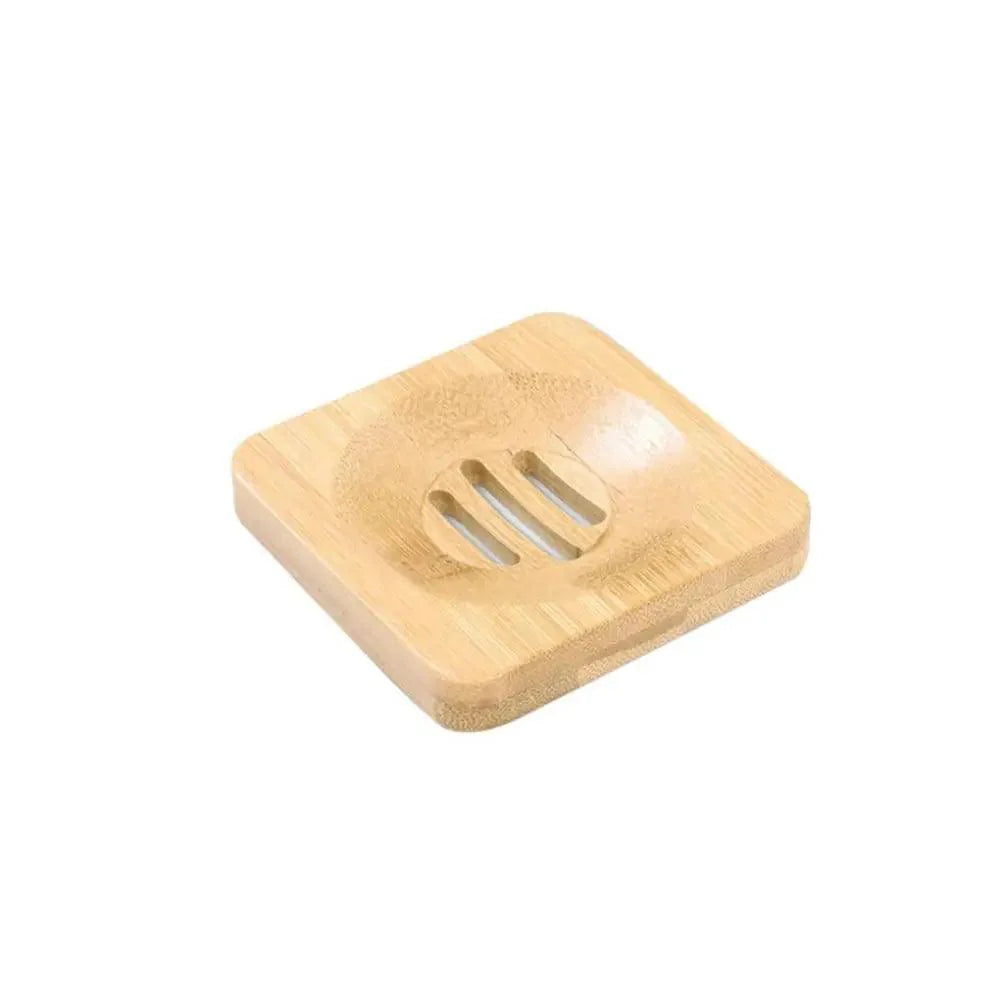 Wooden Natural Bamboo Soap Dishes Tray Holder Storage Soap Rack Plate Box Container Portable Bathroom Soap Dish Storage Box Bathroom Wooden Soap Case Holder Home Hand Craft Natural Wood Dish Holder for Soap Sponge