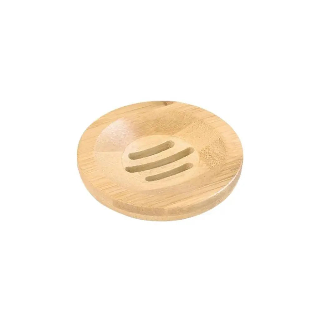 Wooden Natural Bamboo Soap Dishes Tray Holder Storage Soap Rack Plate Box Container Portable Bathroom Soap Dish Storage Box Bathroom Wooden Soap Case Holder Home Hand Craft Natural Wood Dish Holder for Soap Sponge