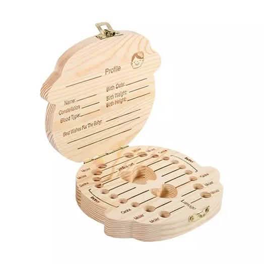 Wooden Storage Keepsake Box For Baby Teeth