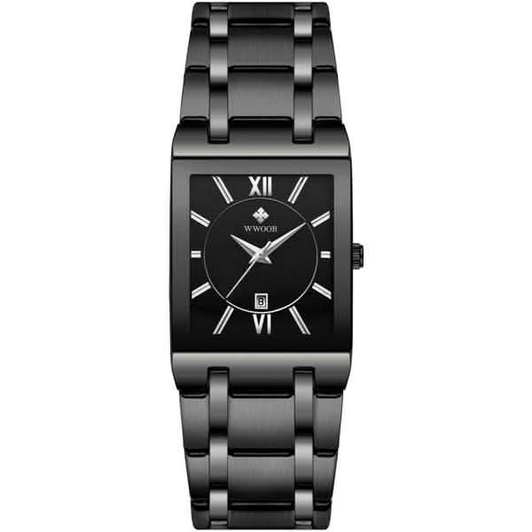WWOOR Luxus Men Fashion Square Date Watch