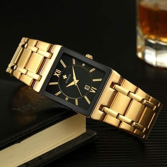 WWOOR Luxus Men Fashion Square Date Watch