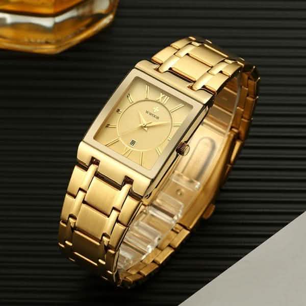 WWOOR Luxus Men Fashion Square Date Watch