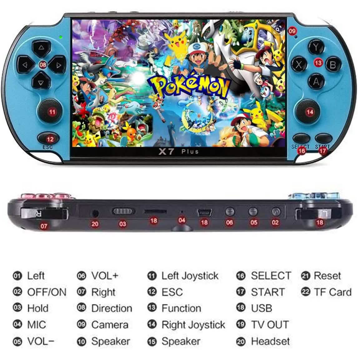 X7Plus Dual Joystick Portable Handheld Game Console