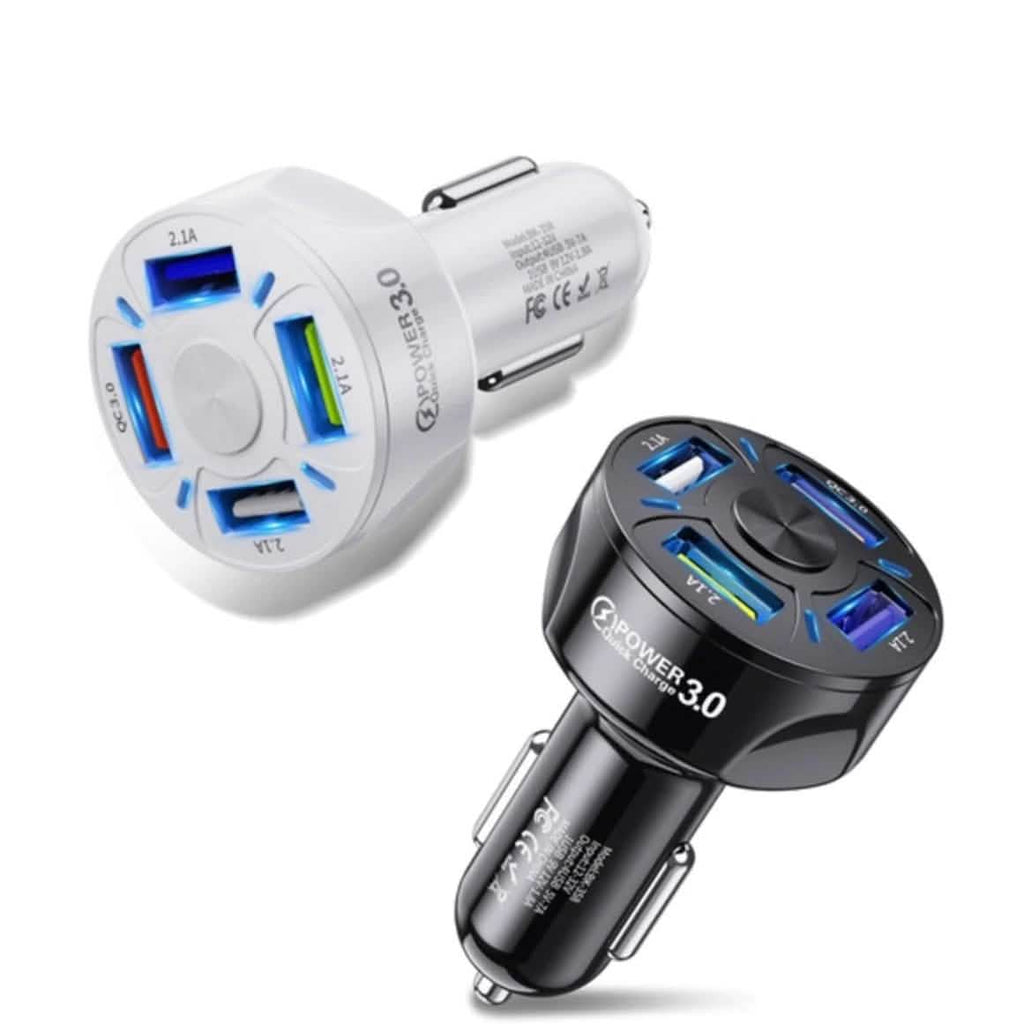 XIA LED 4 Port Rapid Car Charger