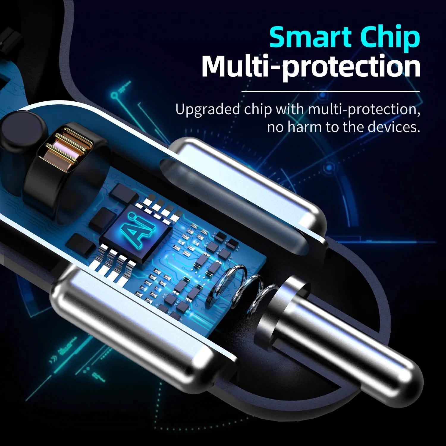 XIA LED 4 Port Rapid Car Charger