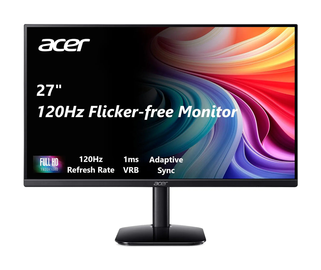 acer KB272 G0bi 27" IPS Full HD (1920 x 1080) Gaming Office Monitor | Adaptive-Sync Support (FreeSync Compatible) | Up to 120Hz Refresh | 1ms (VRB) | sRGB 99% | Tilt | HDMI & VGA Ports