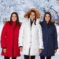 Yoki Women's Mid Length Hooded Puffy Coat