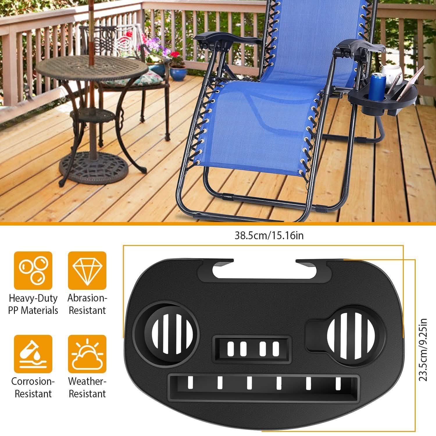 Zero Gravity Chair Cup Holder Clip On Side Tray