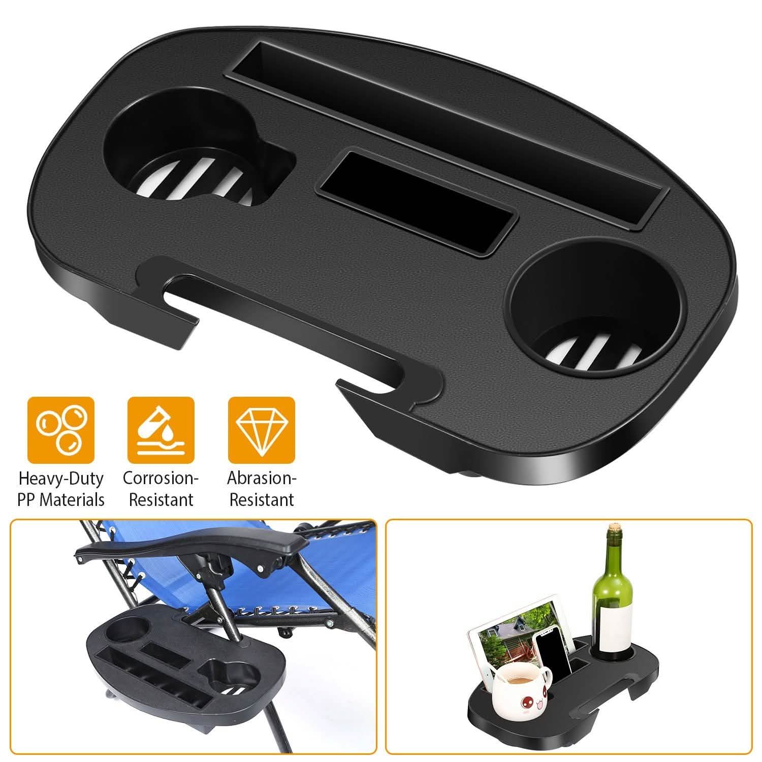 Zero Gravity Chair Cup Holder Clip On Side Tray