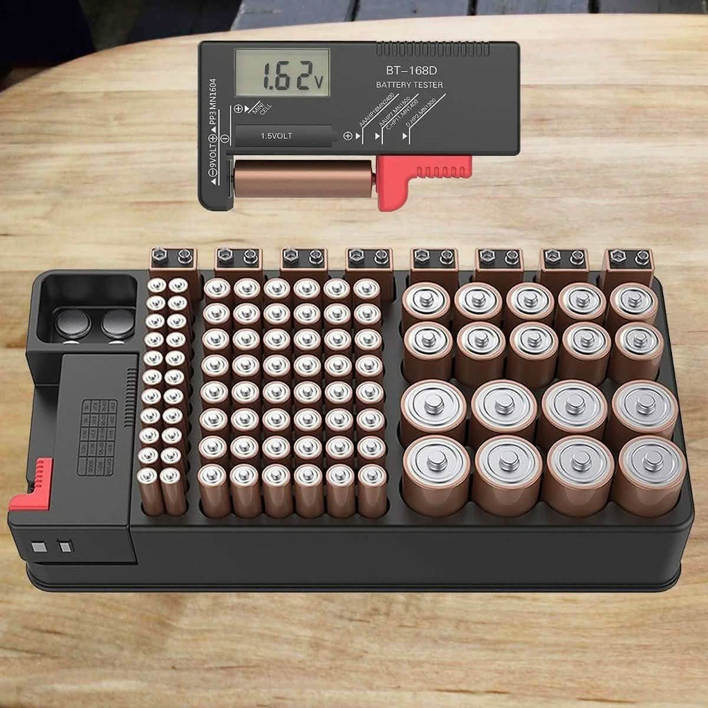 Zerodark Battery Organizer with Detachable Battery Tester