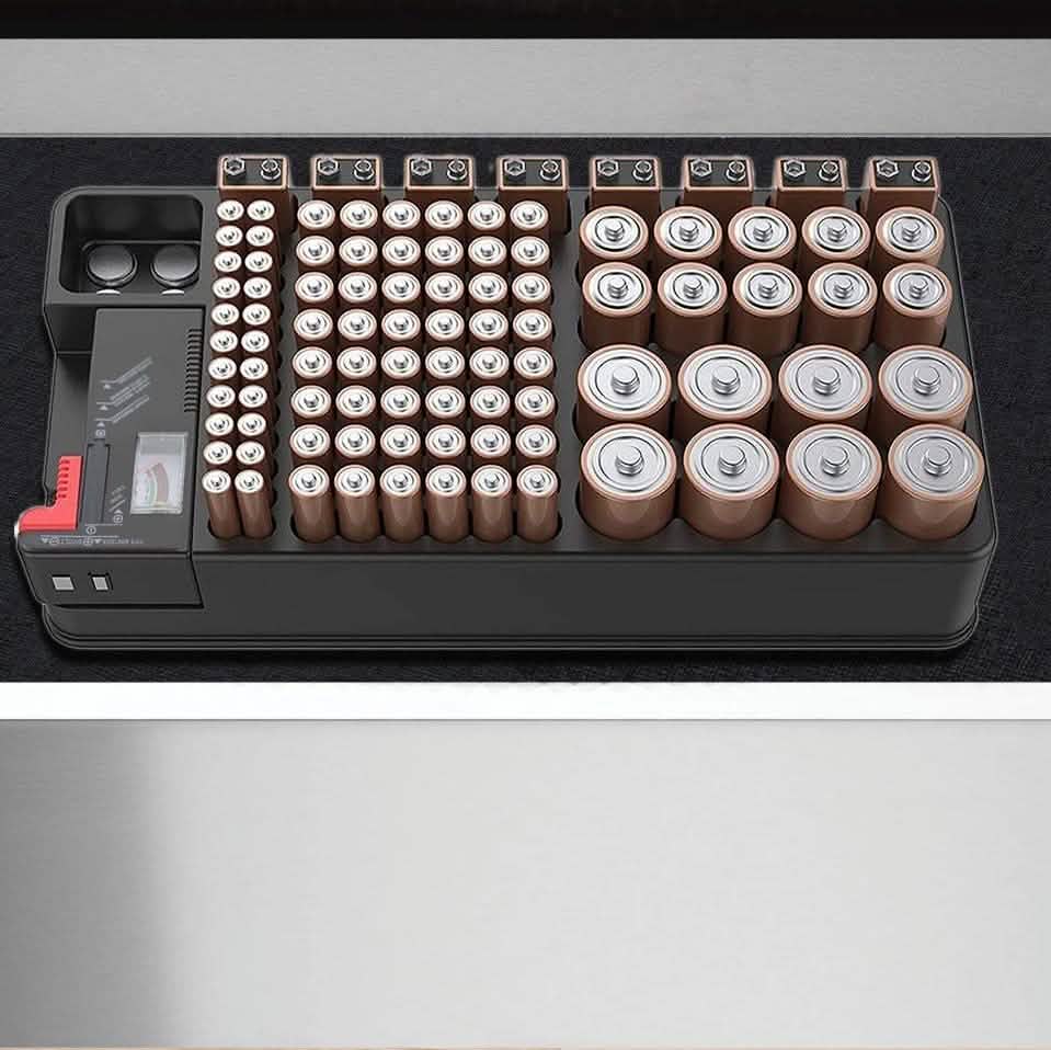 Zerodark Battery Organizer with Detachable Battery Tester