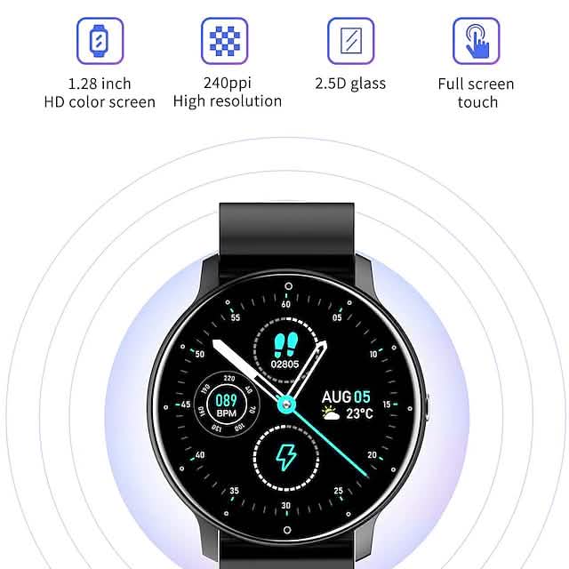 Zl02 Smart Watch 1.28 Inch Smartwatch Fitness Running Watch