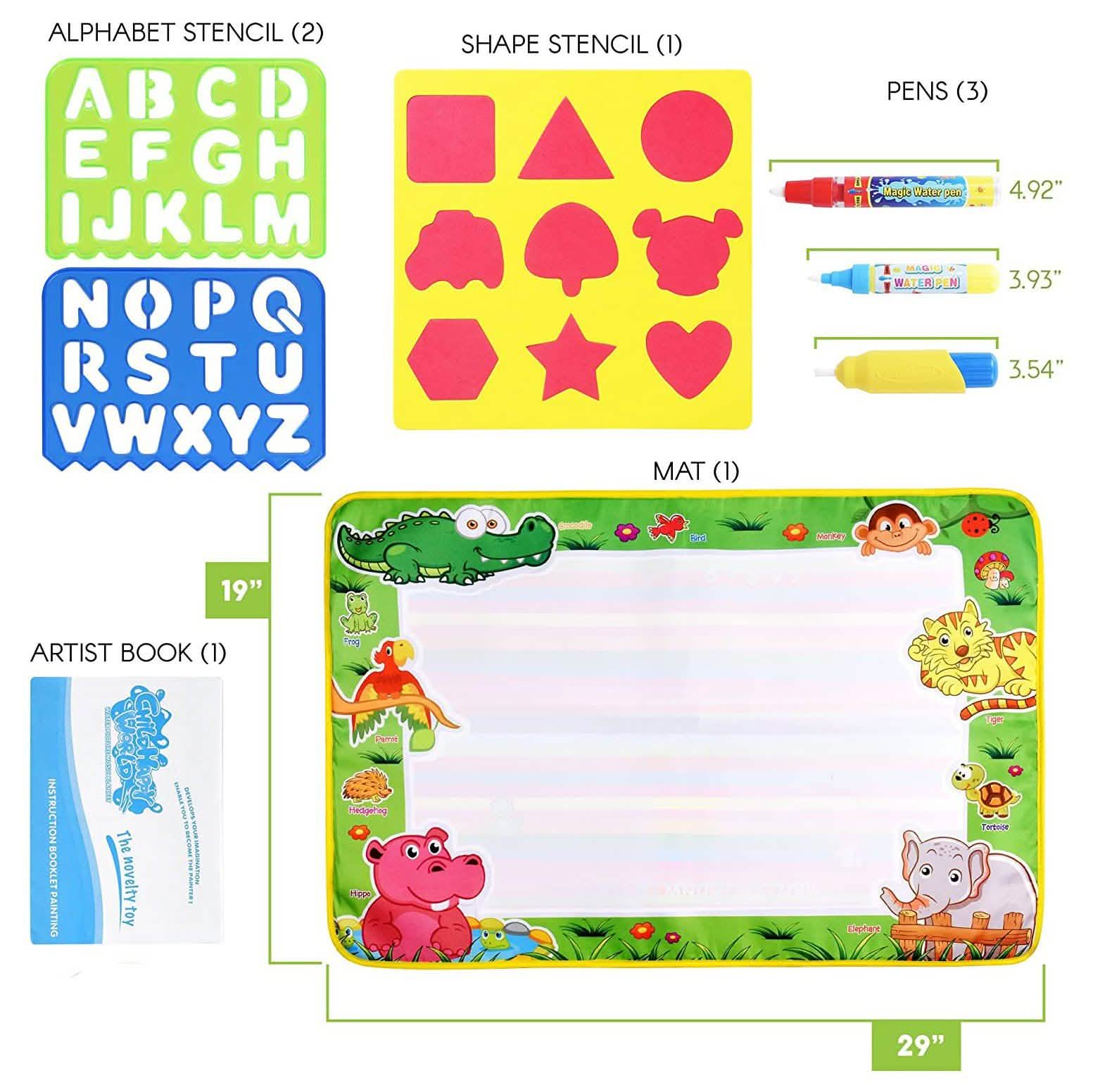 Zutan Large Aqua Doodle Mat Water Drawing Pad