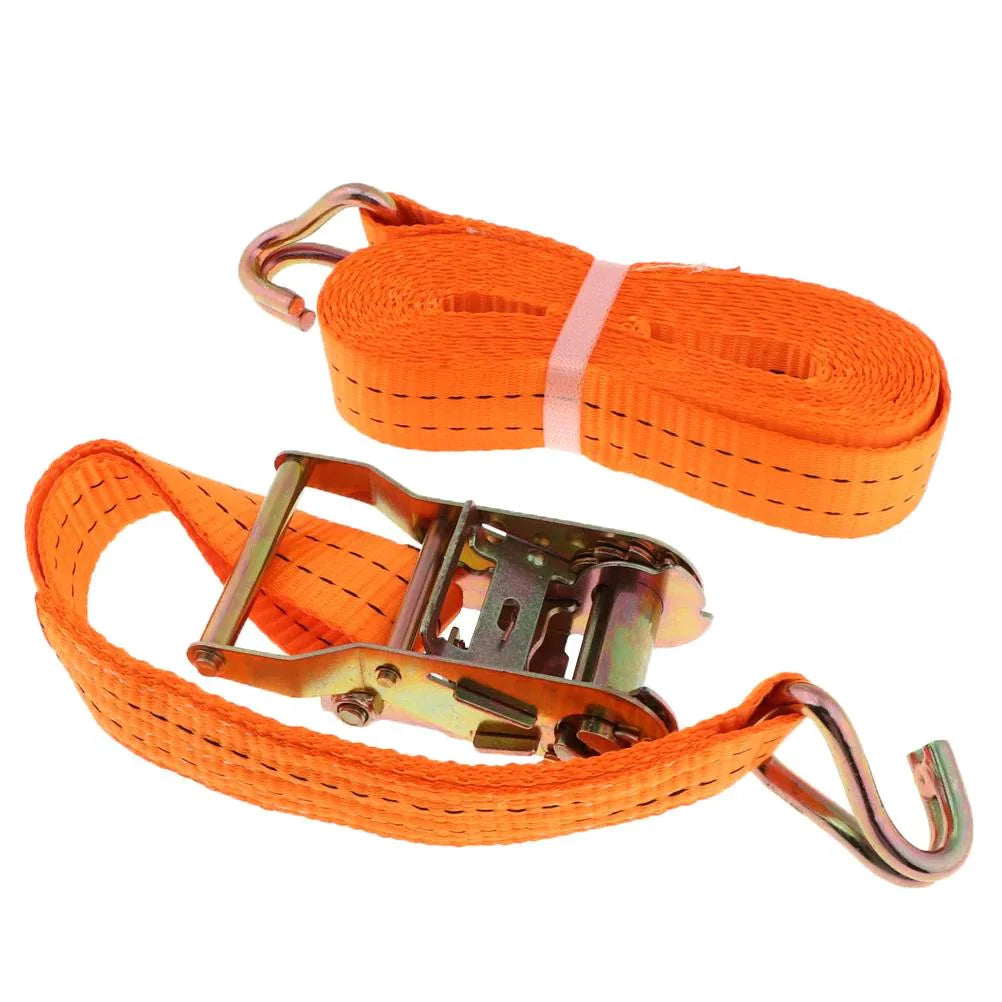 4 PK Ratchet Tie Down Straps 1.5" x 15 Feet 4,000 LB Safety J Hook Heavy Duty US